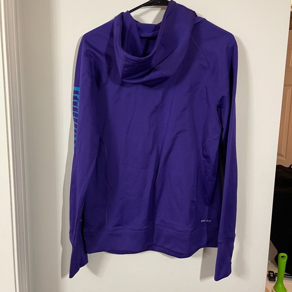 Nike Lacrosse Purple & Teal Dri-Fit Hoodie - Picture 3 of 3